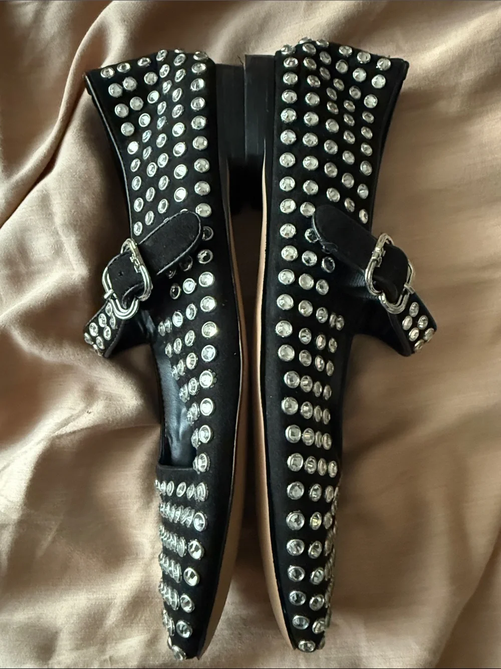 Sam Edelman studded rhinestone Michaela Mary Jane Flats